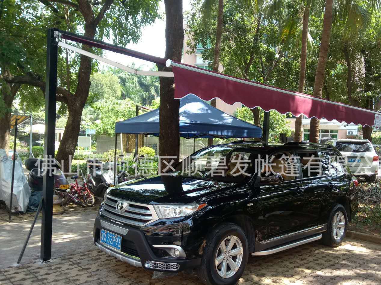 高端定制汽車遮陽(yáng)篷私家車活動(dòng)停車棚小車防曬防雨棚移動(dòng)停車庫(kù)示例圖17