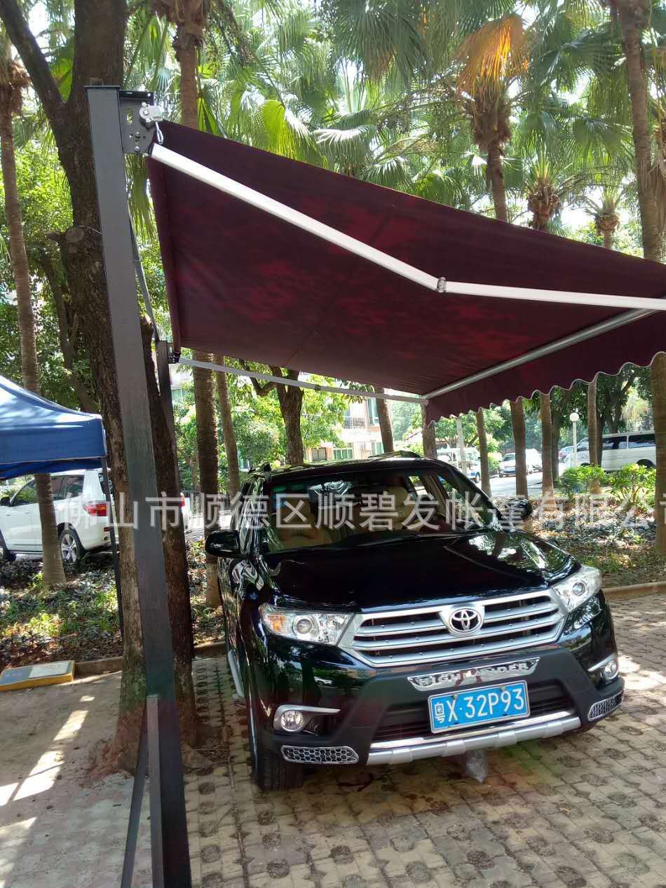 高端定制汽車遮陽(yáng)篷私家車活動(dòng)停車棚小車防曬防雨棚移動(dòng)停車庫(kù)示例圖18