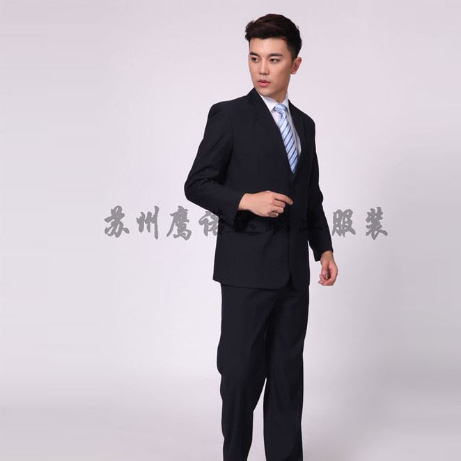 廠家供應(yīng)男士正裝西服工作服制服 定做銷售員辦公文員職業(yè)裝西裝示例圖8