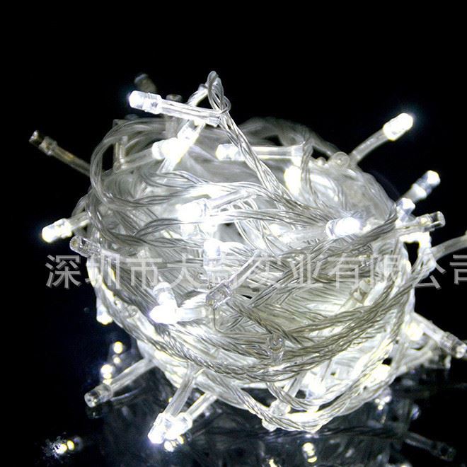 50米500燈暖白LED全防水公母接燈串 戶外亮化彩燈閃燈 婚慶布置示例圖10