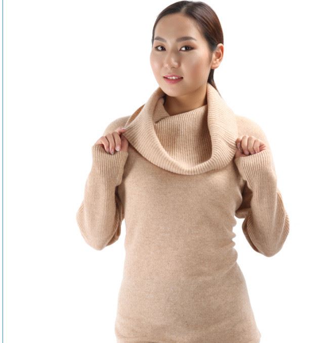 秋冬新款時(shí)尚品牌女羊絨衫色女毛衣高領(lǐng)女士羊毛衫TC246示例圖8