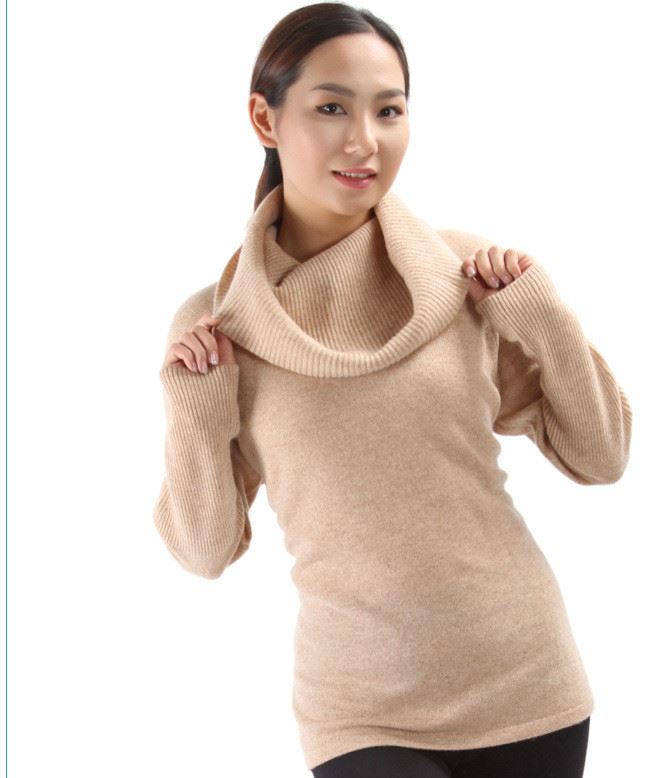 秋冬新款時(shí)尚品牌女羊絨衫色女毛衣高領(lǐng)女士羊毛衫TC246示例圖10