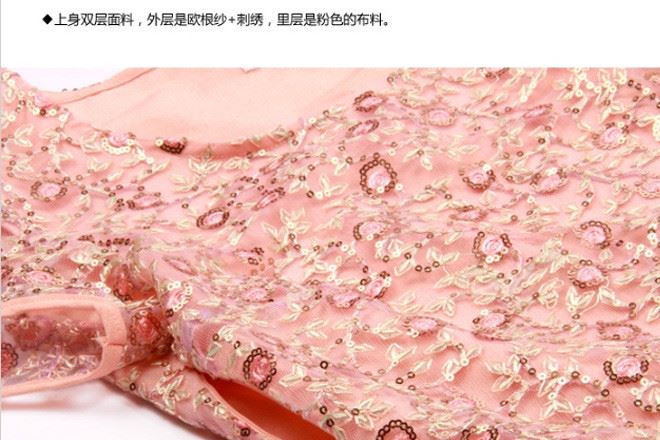 雅格2017新款珠片繡花連衣裙立體繡花重工精品女裙示例圖47