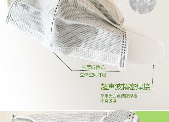 廠家直銷一次性無紡布活性炭三，四層口罩 袋裝 盒裝包郵示例圖6