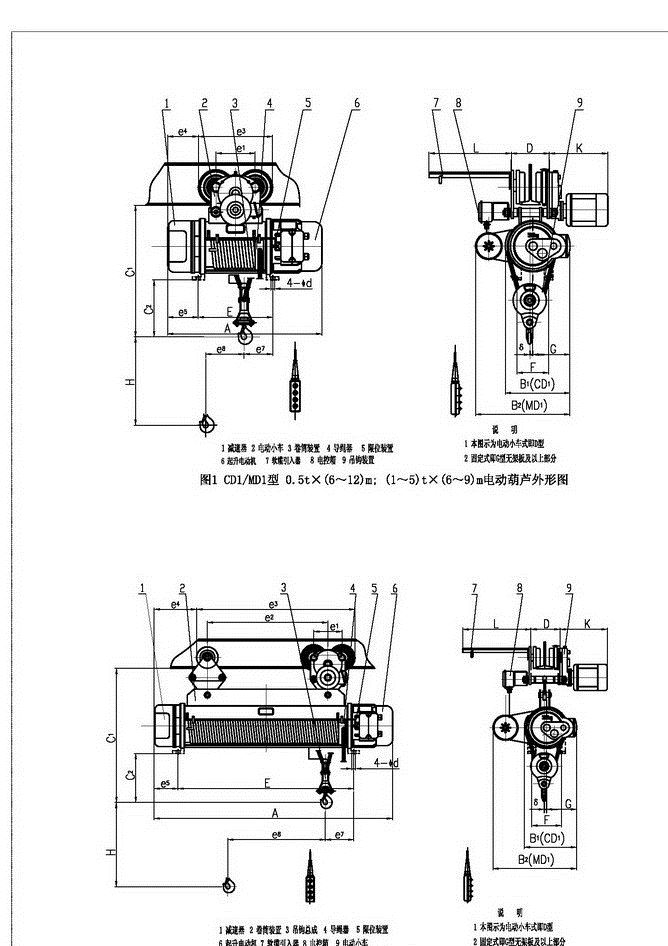 CD1／MD1型钢丝绳电动葫芦 三六制造 咸宁赤壁高端品质 坚固耐用示例图1