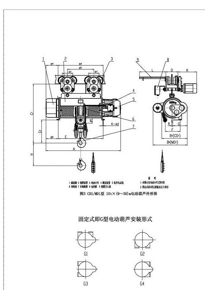 CD1／MD1型钢丝绳电动葫芦 三六制造 咸宁赤壁高端品质 坚固耐用示例图2