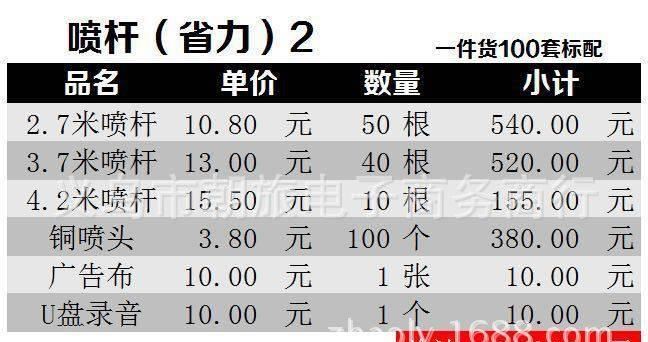 江湖地?cái)偦鸨a(chǎn)品 多功能伸縮噴桿 拉開(kāi)有五 八節(jié) 自動(dòng)伸縮噴藥桿示例圖3