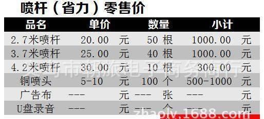 江湖地?cái)偦鸨a(chǎn)品 多功能伸縮噴桿 拉開(kāi)有五 八節(jié) 自動(dòng)伸縮噴藥桿示例圖4