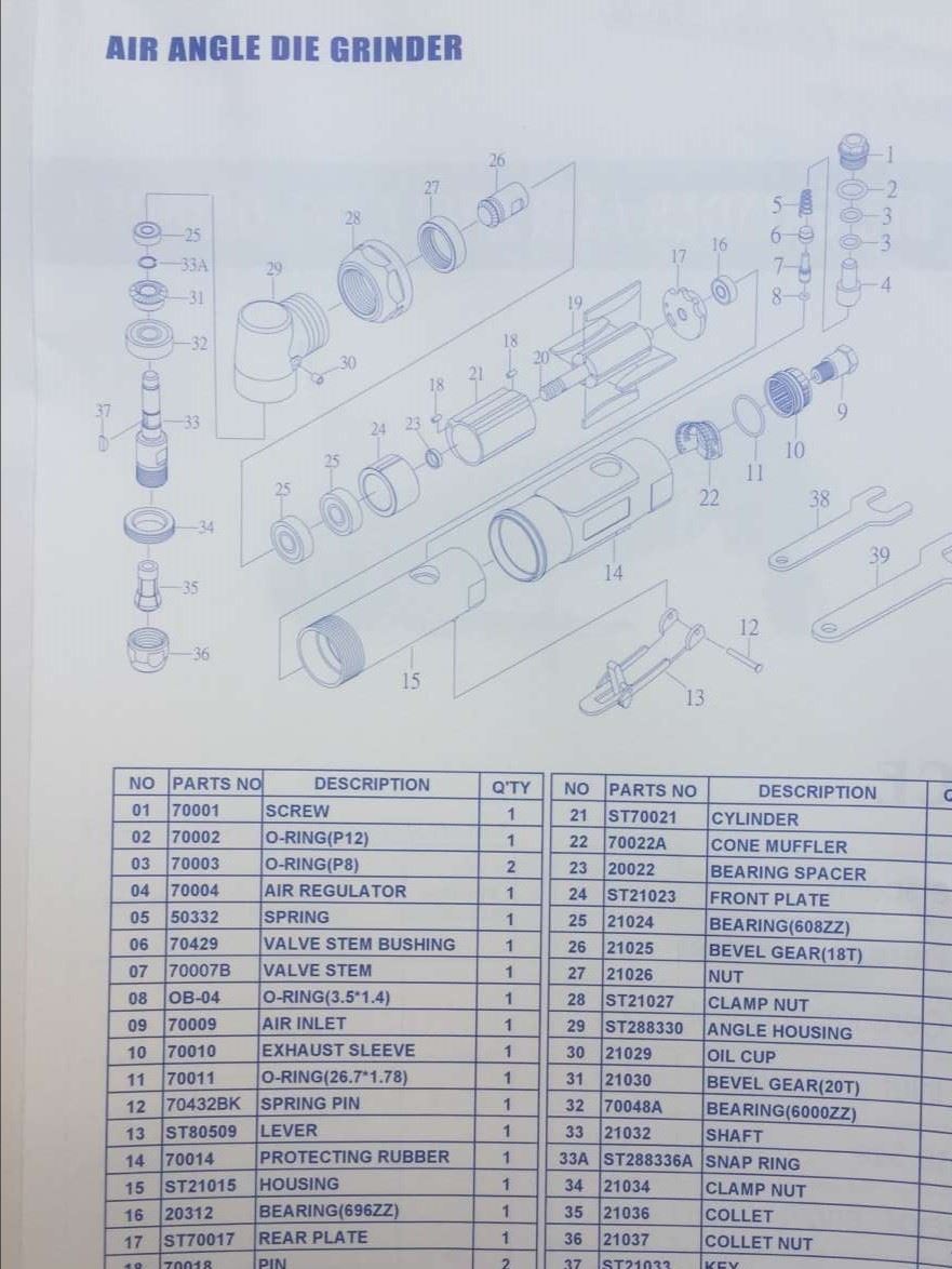 臺灣原裝90度風磨機刻磨機打磨機廠家直銷氣動角磨機90度示例圖1