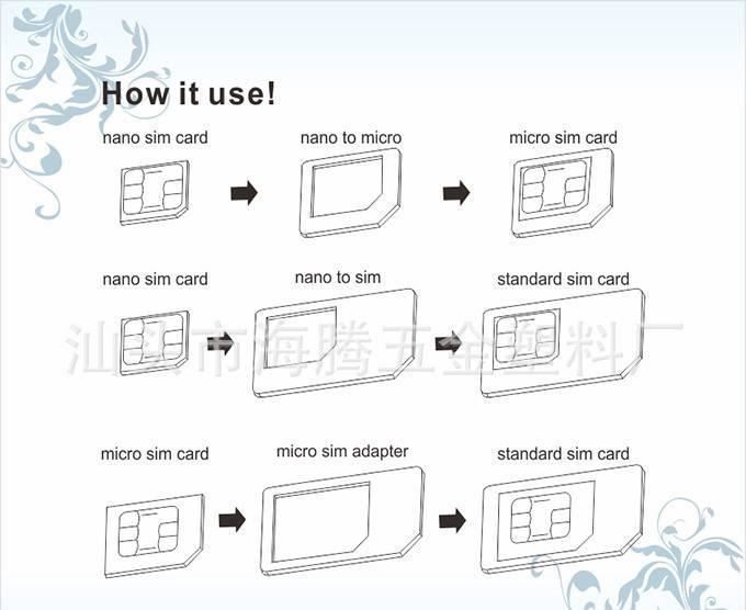 苹果还原卡套 iphone4/4S microSIM还原卡套 苹果配件批发 5件套示例图6