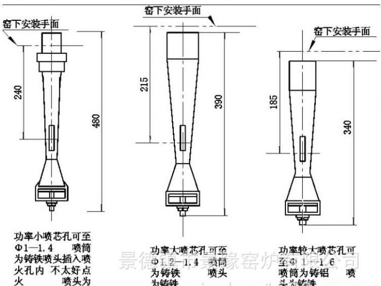 廠家直銷梭式窯爐噴嘴鑄鐵不銹鋼鋁質(zhì)陶瓷型文丘里自吸式燒嘴示例圖4