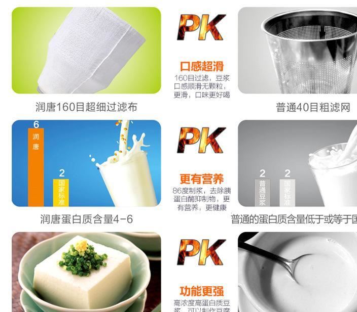 潤唐 智能豆腐豆?jié){機(jī)全自動(dòng)家用小電器保溫豆腐腦機(jī)RTDJ-12C示例圖9