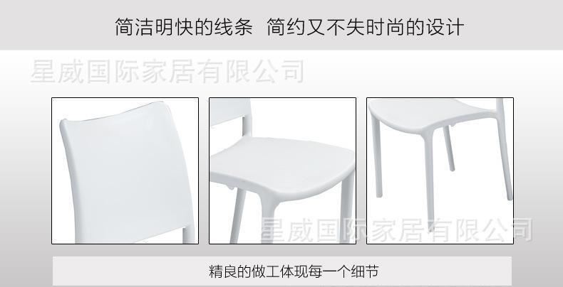 批發(fā)椅子家用塑料凳子餐廳餐椅戶外休閑靠背椅辦公電腦培訓(xùn)椅示例圖11