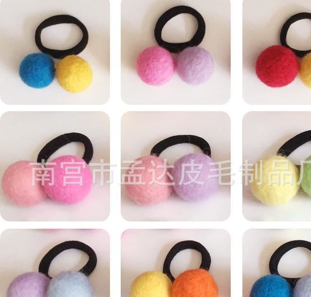 廠家直銷 2-7cm尼泊爾 彩色羊毛氈波點球 純手工diy球飾品圓球示例圖10