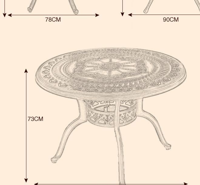 戶(hù)外桌椅 咖啡廳桌椅組合 鑄鋁庭院桌椅 陽(yáng)臺(tái)花園桌椅三五件套示例圖25