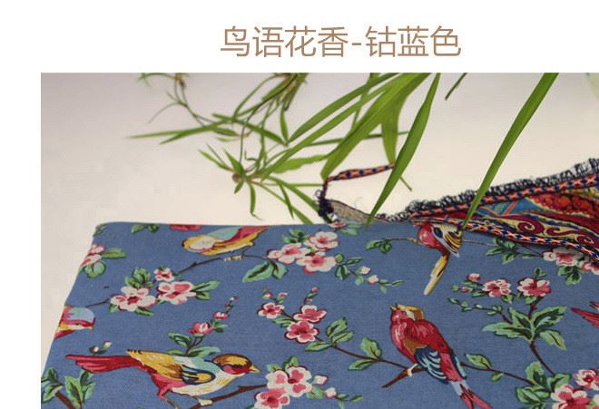 日式花鳥(niǎo)和風(fēng)布料秋款棉麻服裝diy手工鄉(xiāng)村窗簾桌布批發(fā)示例圖5