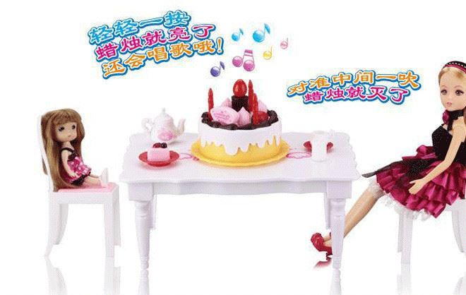樂(lè)吉兒洋娃娃套裝大禮盒玩具女孩玩具生日派對(duì)夢(mèng)幻甜甜屋H29B示例圖3