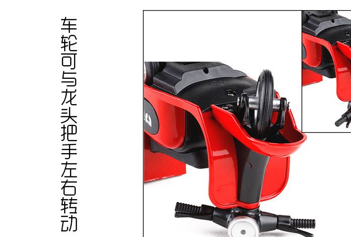 彩立信1:32 踏板車摩托車小綿羊外賣快遞合金車?；亓和婢哕囀纠龍D6