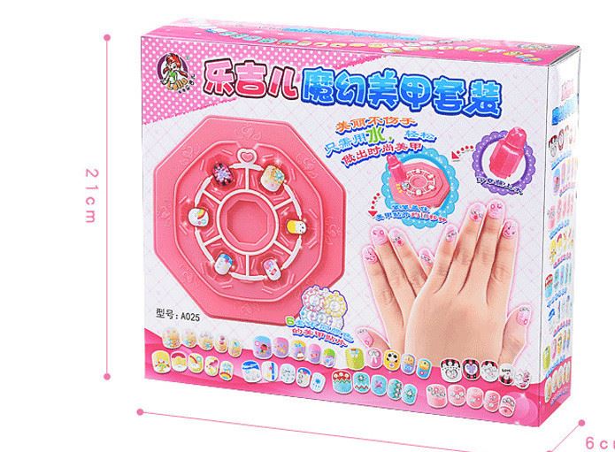 樂吉兒女孩過家家益智DIY美甲系列   魔幻美甲貼片套裝玩具示例圖10