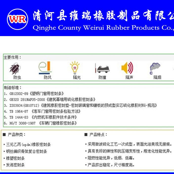 橡膠橡塑密封條墊圈 汽車門防撞密封條圈 pvc三元乙丙橡塑原樹脂示例圖2