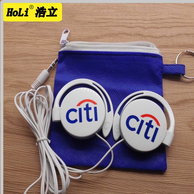 耳機工廠訂制入耳式塑膠禮品MP3廣告促銷活動贈品防水耳掛耳機示例圖5