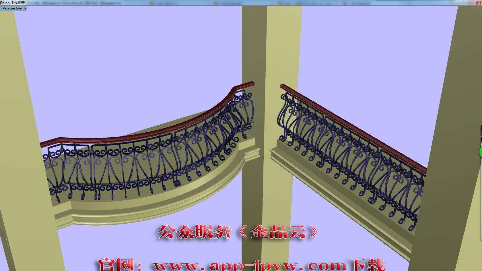 铜艺栏杆 铝艺栏杆 铁艺阳台栏杆3D绘图CAD绘图 视频-0010示例图2