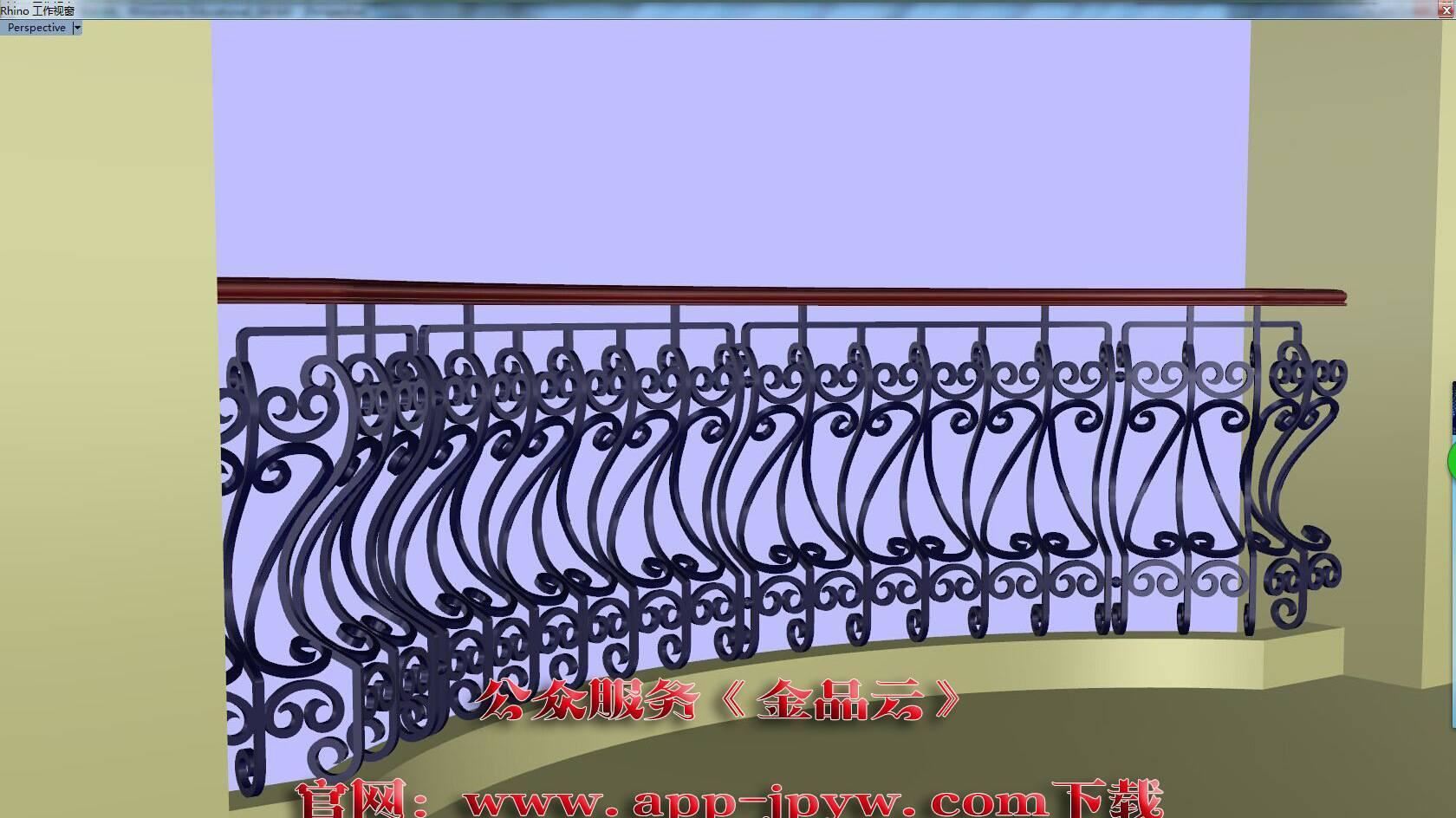 铜艺栏杆 铝艺栏杆 铁艺阳台栏杆3D绘图CAD绘图 视频-0010示例图13