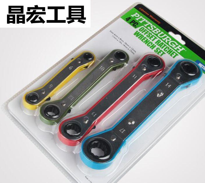 晶宏五金工具 雙頭多用梅花扳手公制棘輪扳手全規格手動棘輪套裝示例圖1
