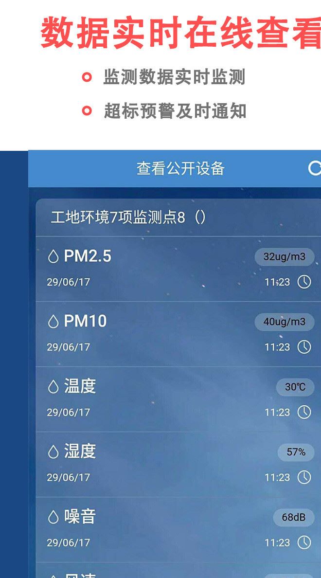 扬尘噪音在线监测系统pm2.5 pm10工地环境质量检测仪智能厂家直销示例图6
