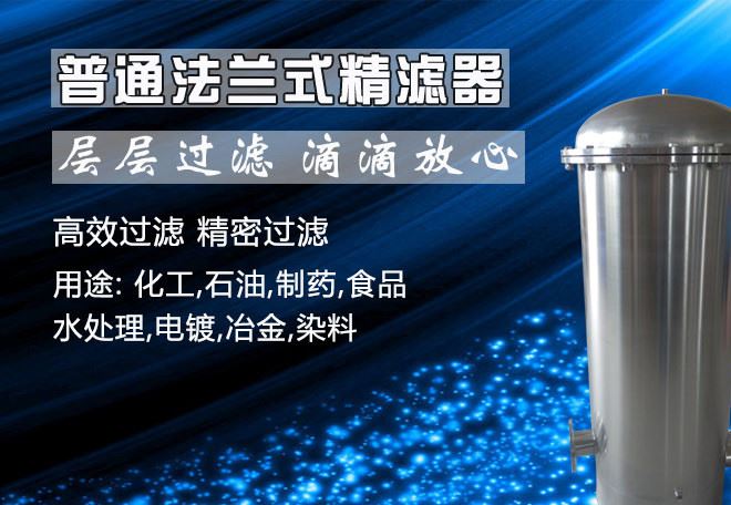 廠家直銷不銹鋼精密過濾多功能微孔濾芯普通法蘭式精濾器示例圖1