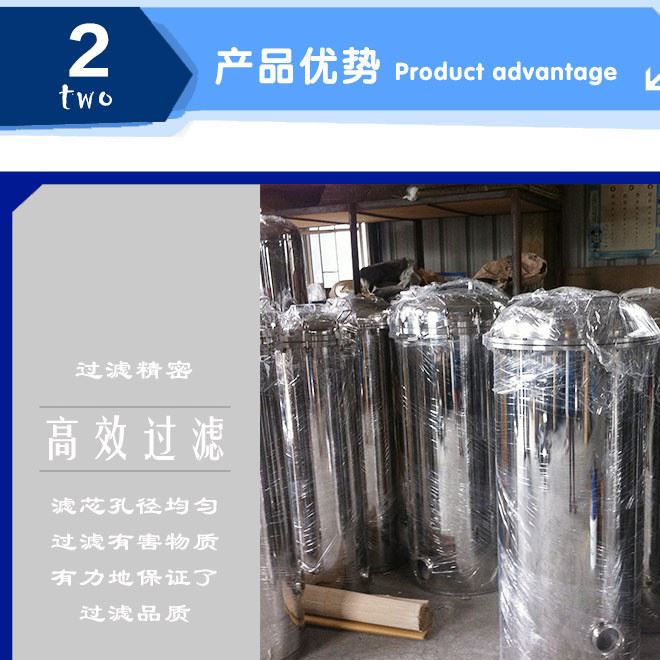 廠家直銷不銹鋼精密過濾多功能微孔濾芯普通法蘭式精濾器示例圖3
