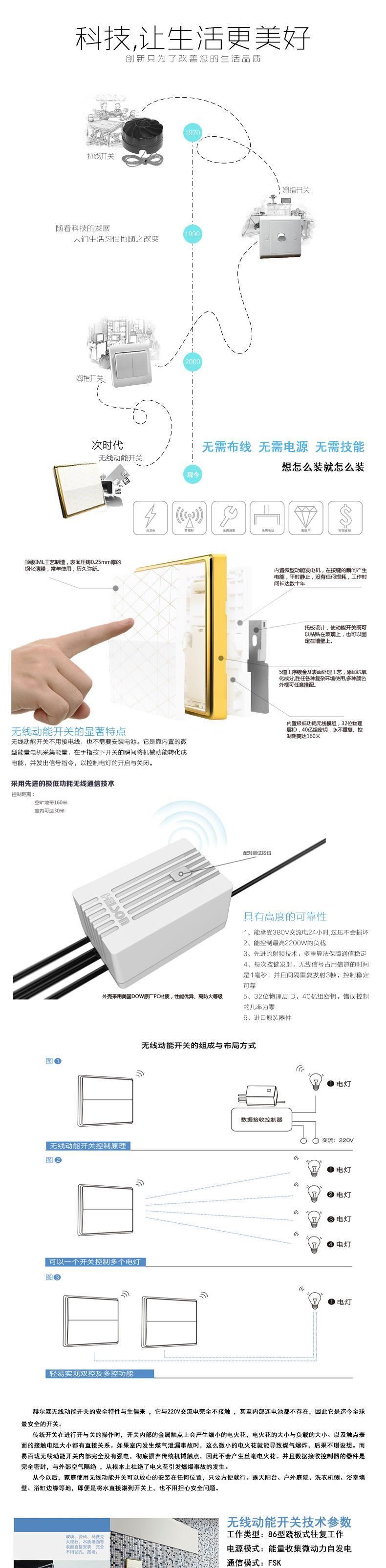 無線接收控制器 無線動能開關(guān)控制器批發(fā)示例圖4