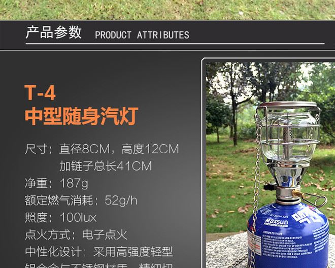 柯曼露營燈 T-4中型隨身小提燈 營地燈 戶外照明燈帳篷燈 戶外示例圖2