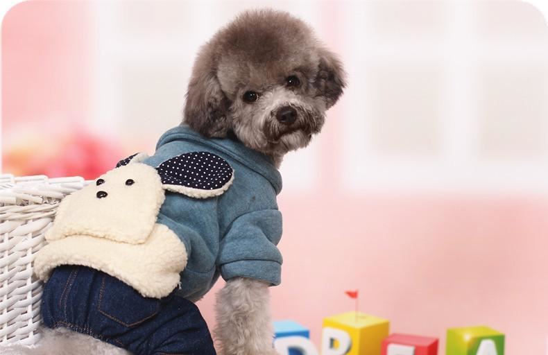 廠家直銷(xiāo)冬裝狗狗衣服四腳衣泰迪寵物衣服 批發(fā)貴賓狗狗用品示例圖3