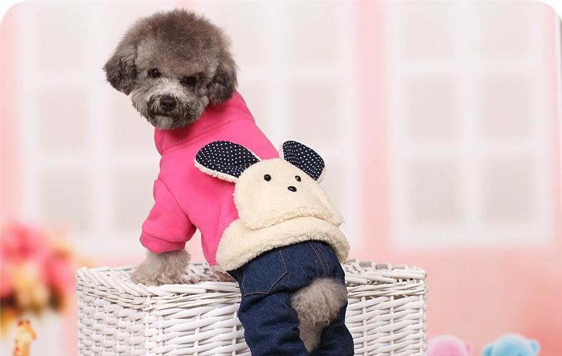 廠家直銷(xiāo)冬裝狗狗衣服四腳衣泰迪寵物衣服 批發(fā)貴賓狗狗用品示例圖7