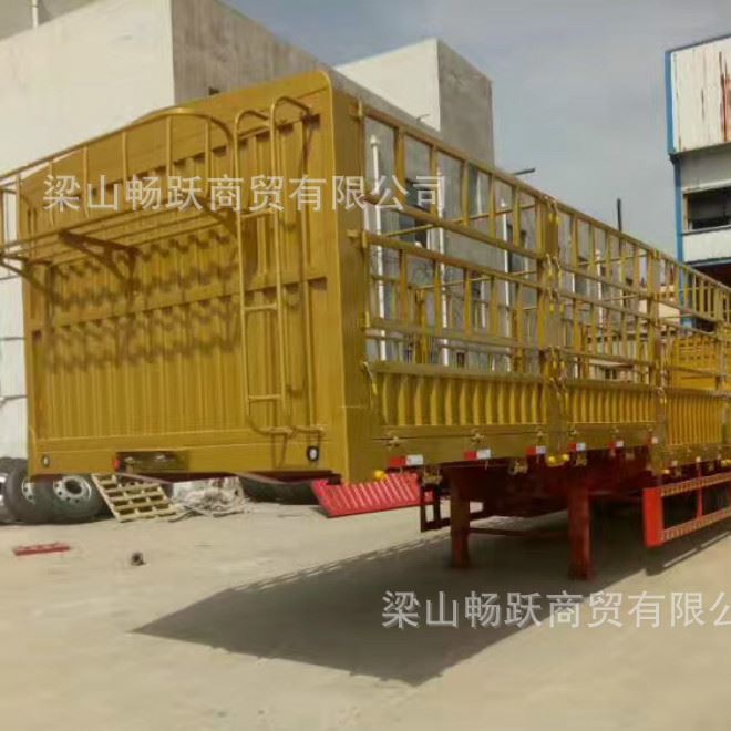 廠家直銷鵝頸倉(cāng)欄式半掛車 廠家定做 質(zhì)量示例圖11