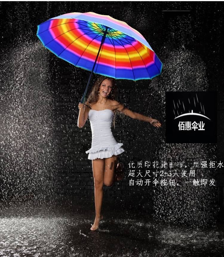 韓國時尚大雨傘 地?cái)?江湖 超低價(jià) 庫存全自動雨傘加大防風(fēng)直桿傘示例圖1