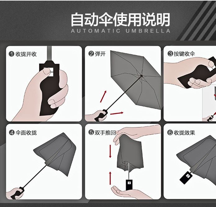 菲諾商務(wù)全自動(dòng)雨傘 品牌禮品廣告?zhèn)愣ㄗ?廠家雨傘批發(fā)可加印LOGO示例圖44