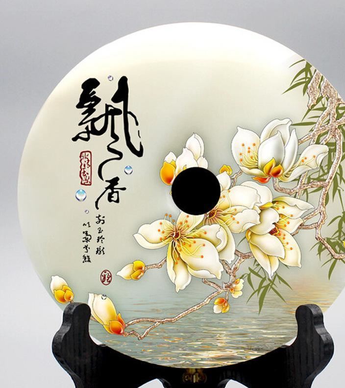 玉石精雕圖刻客廳裝飾擺件平安扣電視柜創意禮品批發示例圖1