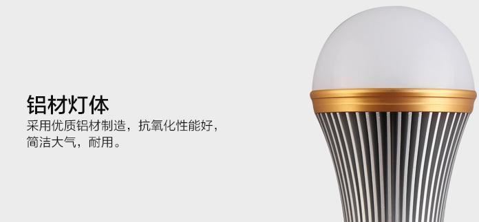 led球泡灯家用E27螺口节能灯大功率铝壳球泡灯led灯泡示例图14