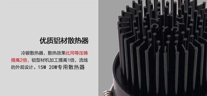 廠家直銷LED3W天花燈5W 7WCOB射燈 高光烤白拉絲銀 刀片散熱器示例圖14