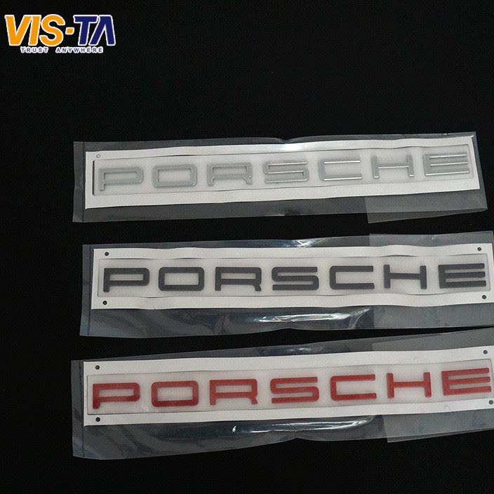 直銷 保時(shí)捷PORSCHE車標(biāo) 卡宴macan卡曼帕拉梅拉英文字母車標(biāo)車貼示例圖1