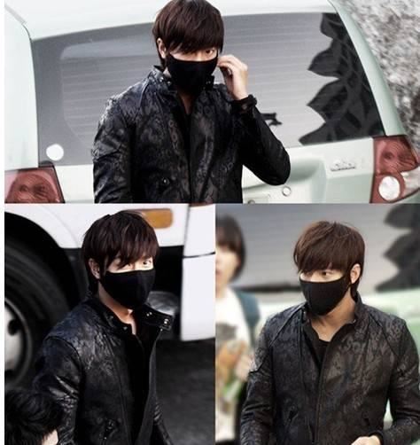 騎行口罩 李民浩同款 防流感 防塵韓版時尚純色口罩 棉布口罩示例圖2