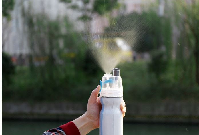 KINGSIR噴霧騎行自行車運動水壺PE雙層塑料水杯保冷功能水杯示例圖20