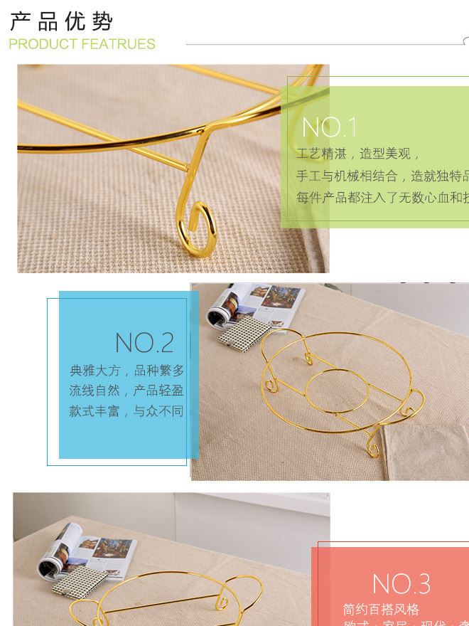 順玉五金 歐式家居創意鐵藝果盤架鐵線架酒店KTV置物架直銷批發示例圖24