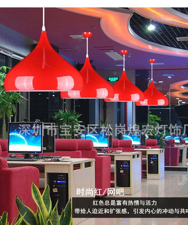 現(xiàn)代鋁材單頭餐吊燈創(chuàng)意LED吧臺(tái)火鍋店飯館茶樓吊燈具批發(fā)供應(yīng)示例圖12