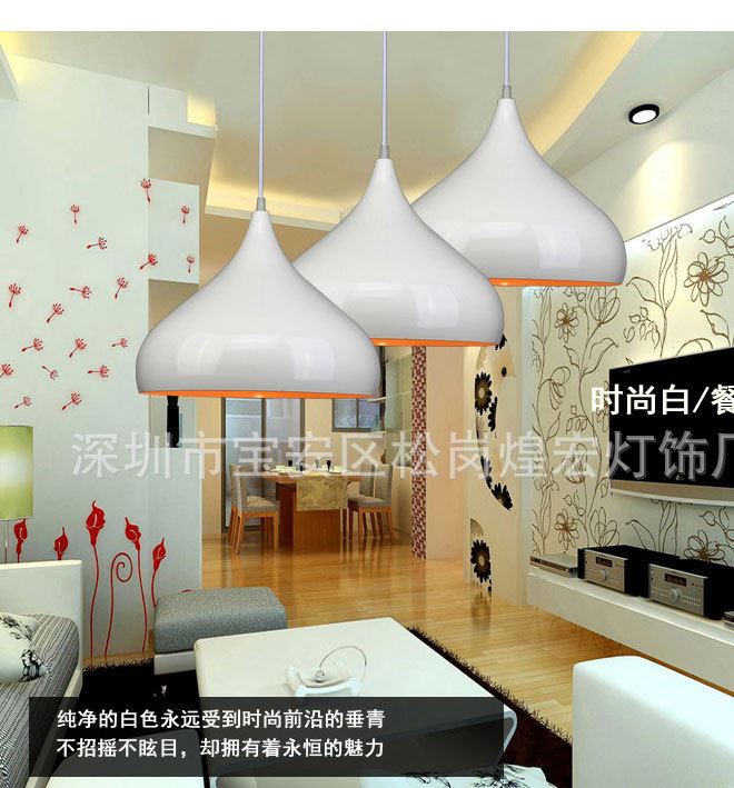 現(xiàn)代鋁材單頭餐吊燈創(chuàng)意LED吧臺(tái)火鍋店飯館茶樓吊燈具批發(fā)供應(yīng)示例圖15