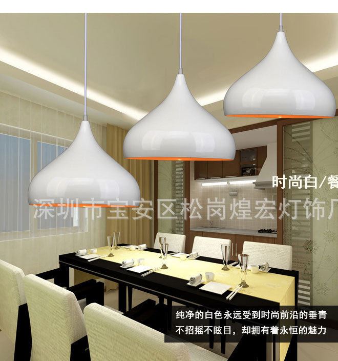 現(xiàn)代鋁材單頭餐吊燈創(chuàng)意LED吧臺(tái)火鍋店飯館茶樓吊燈具批發(fā)供應(yīng)示例圖16