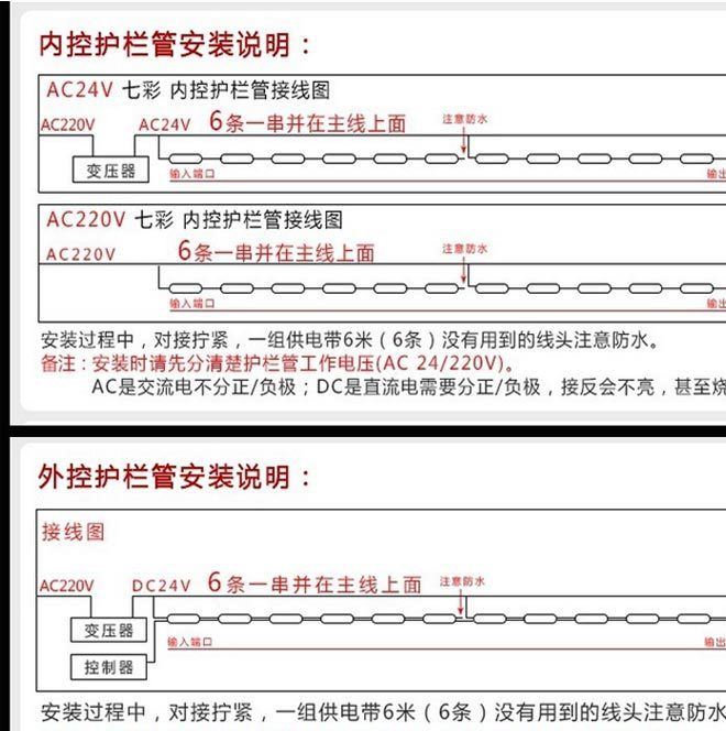 全國(guó)低價(jià)大量批發(fā)LED護(hù)欄管 護(hù)欄燈 數(shù)碼管 內(nèi)控六段 七彩 單色示例圖14