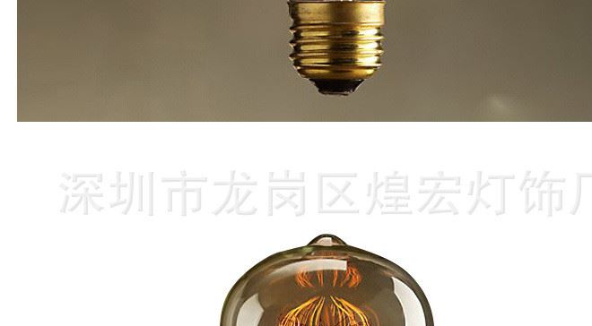 愛(ài)迪生燈泡 創(chuàng)意藝術(shù)裝飾白熾燈鎢絲燈E27螺口個(gè)性復(fù)古電燈泡光源示例圖4